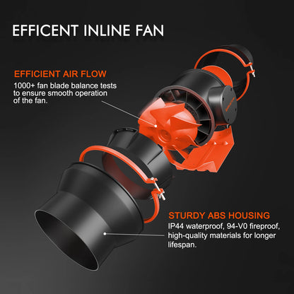 Kit De Ventilación De 6" + Controlador Inteligente | Spider Farmer - Eliminador De Olores