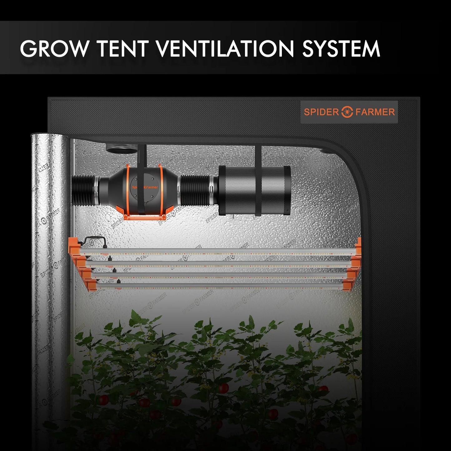 Kit De Ventilación De 6" + Controlador Inteligente | Spider Farmer - Eliminador De Olores
