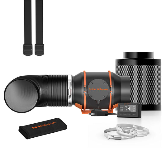 Kit De Ventilación De 6" + Controlador Inteligente | Spider Farmer - Eliminador De Olores