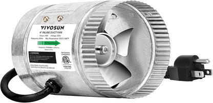 Intractor Ventilador De Turbina De 4"/6"/8" 100/240/420 CFM | VIVOSUN