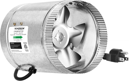 Intractor Ventilador De Turbina De 4"/6"/8" 100/240/420 CFM | VIVOSUN