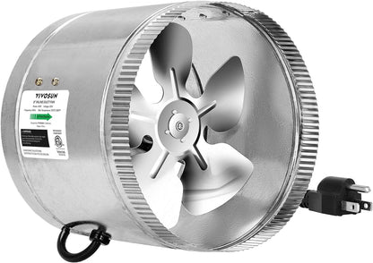 Intractor Ventilador De Turbina De 4"/6"/8" 100/240/420 CFM | VIVOSUN