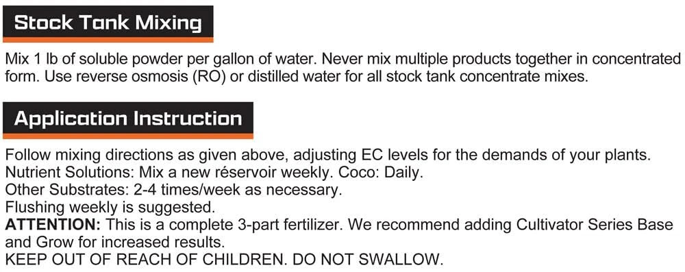 Advanced Nutrients - Cultivator Series / BLOOM, BASE Y GROW 25 Lbs