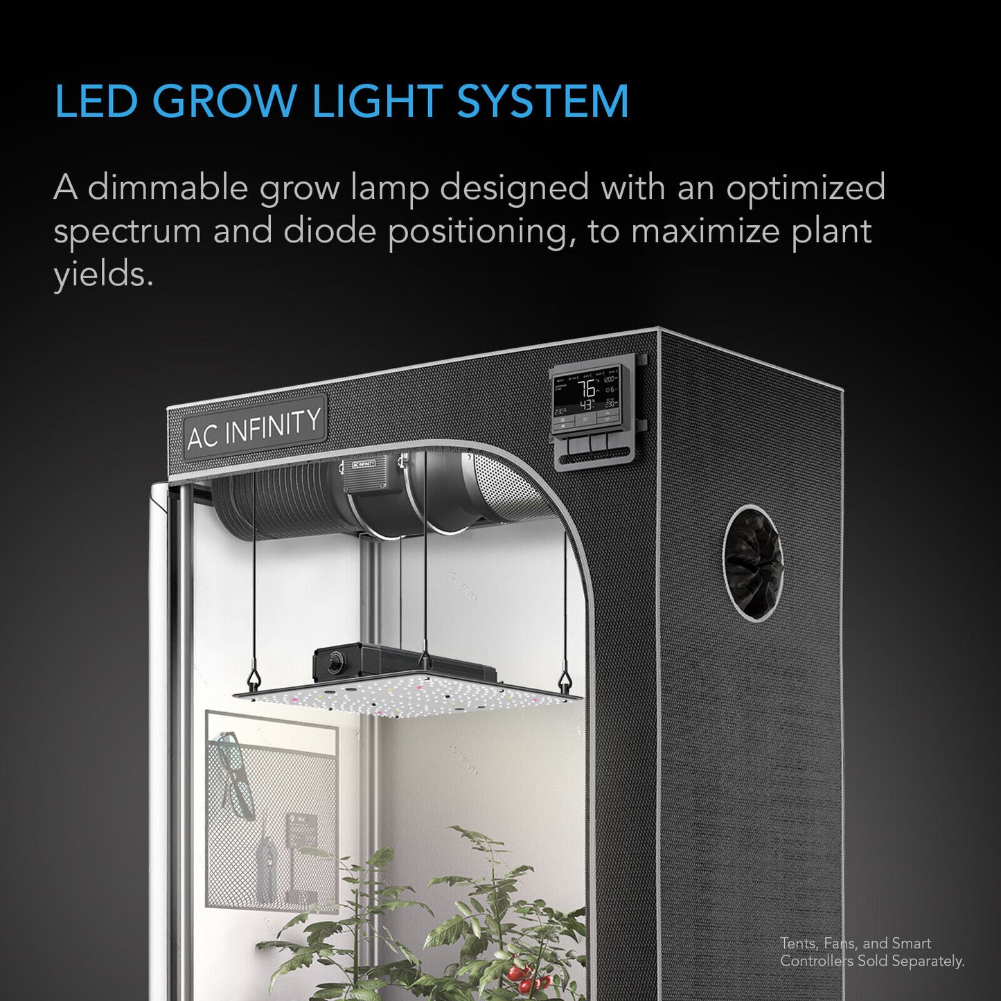IONBOARD S22 lampara de cultivo pro de AC INFINITY con atenuador máxima eficiencia indoor grow