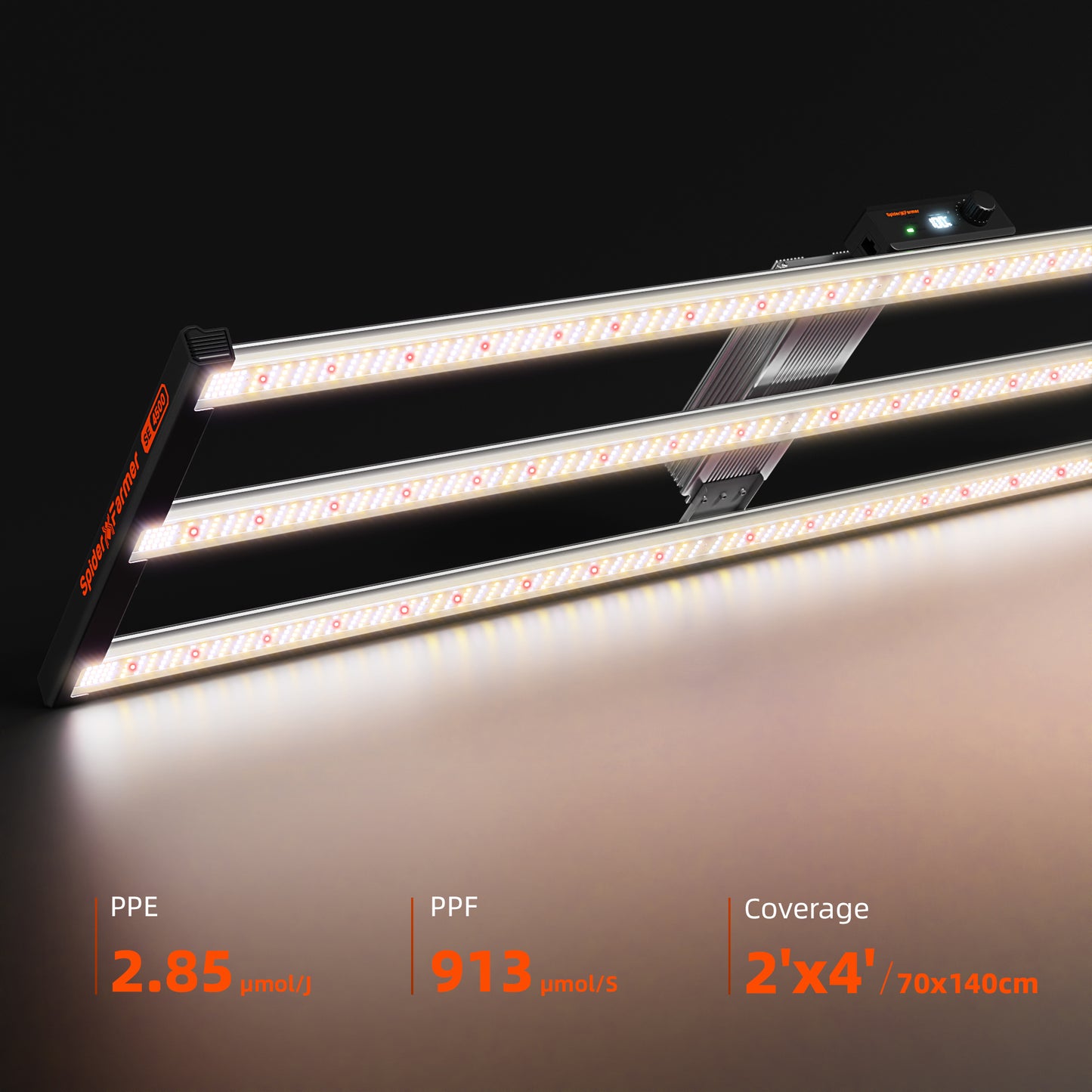 SE4500 | Spider Farmer - Lámpara LED De Cultivo Con Espectro Completo Y Regulador