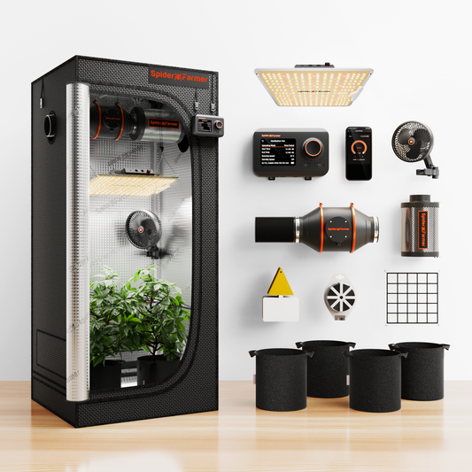 Kit De Cultivo | Spider Farmer - SF-1000, Armario De Cultivo, Ventilación, Lampara, Controlador y Otros