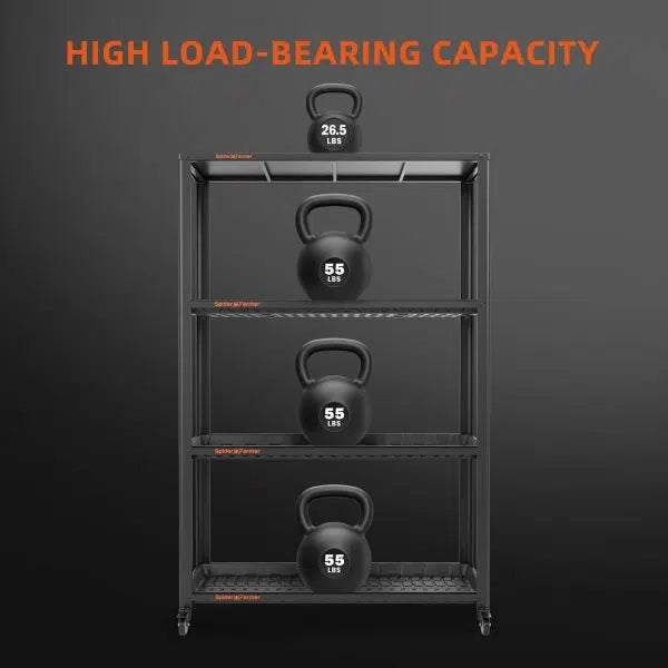 Spider Farmer | Estantería metálica 3 niveles – con bandejas impermeables y ruedas bloqueables