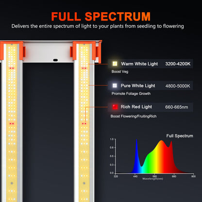 Spider Farmer G3000 lámpara de cultivo LED de barras profesional spectro completo