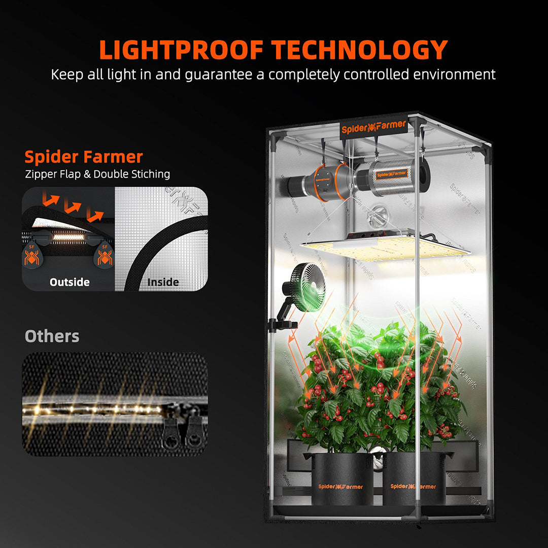 Spider Farmer | Carpa de cultivo 90X90X180cm armario indoor