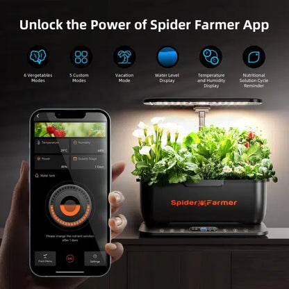 Spider Farmer | Hydroponics G12 - Jardín hidropónico inteligente 12 plantas