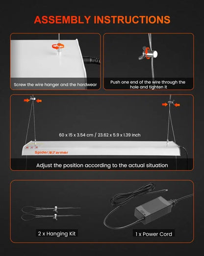 Spider Farmer | SF300 LED Grow Light –  espectro completo para cultivo indoor