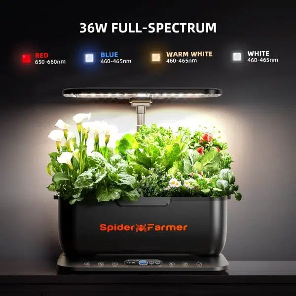 Spider Farmer | Hydroponics G12 - Jardín hidropónico inteligente 12 plantas