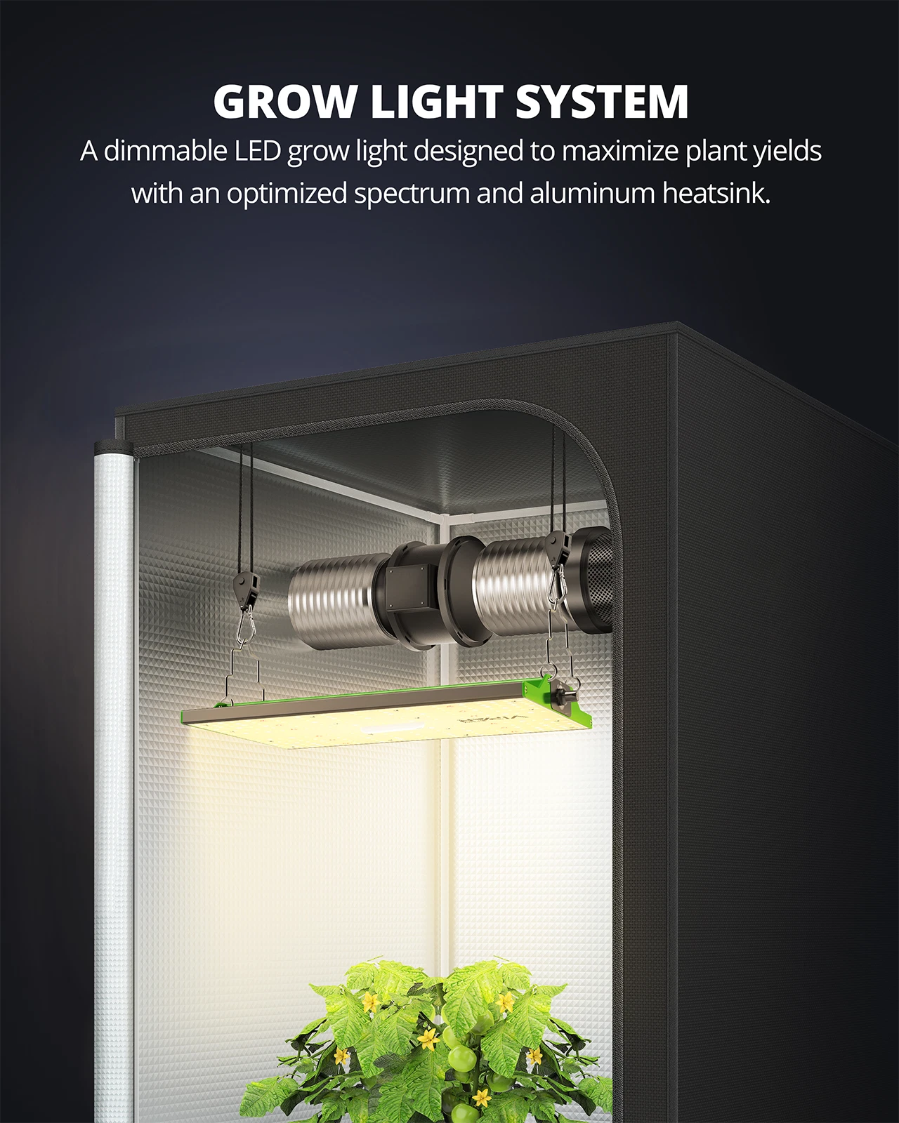 ViparSpectra | P700 70W - Lampara de cultivo LED De Espectro Completo Con Regulador