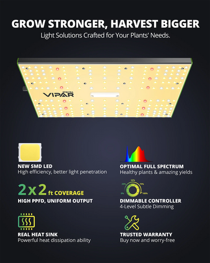 ViparSpectra | P700 70W - Lampara de cultivo LED De Espectro Completo Con Regulador