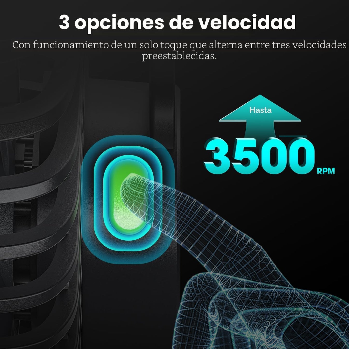 VIVOSUN Ventilador Clip-On 4 pulgadas DC 85 CFM 35 dBA | 3 Velocidades
