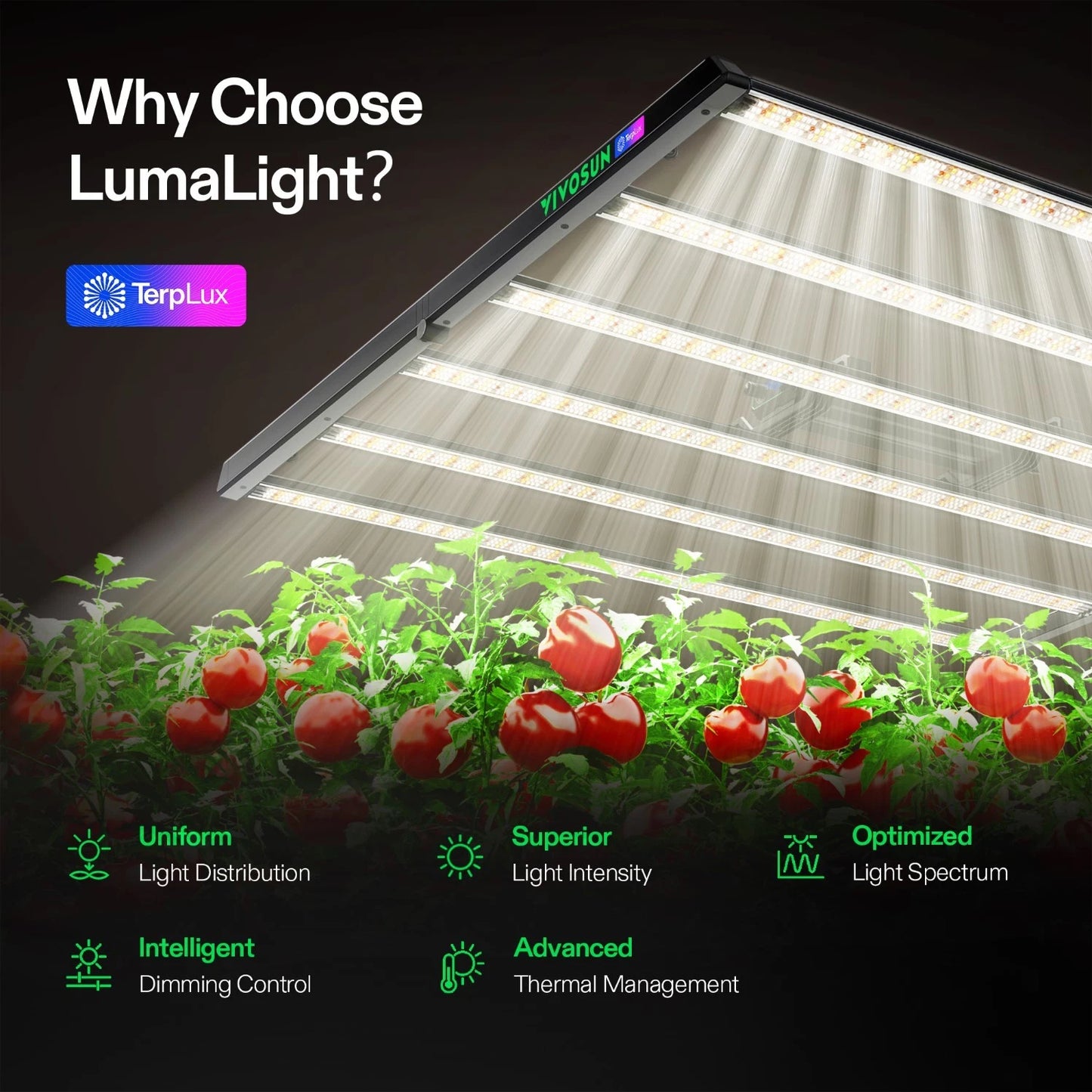 VIVOSUN LumaLight 750W - Luz LED Full Spectrum profesional