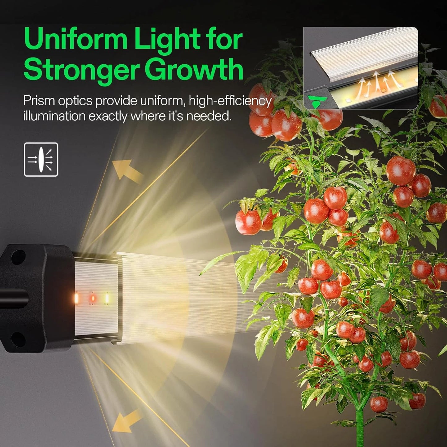 VIVOSUN LumaRay Side Lights 8-Barras - Luz LED Lateral Full Spectrum