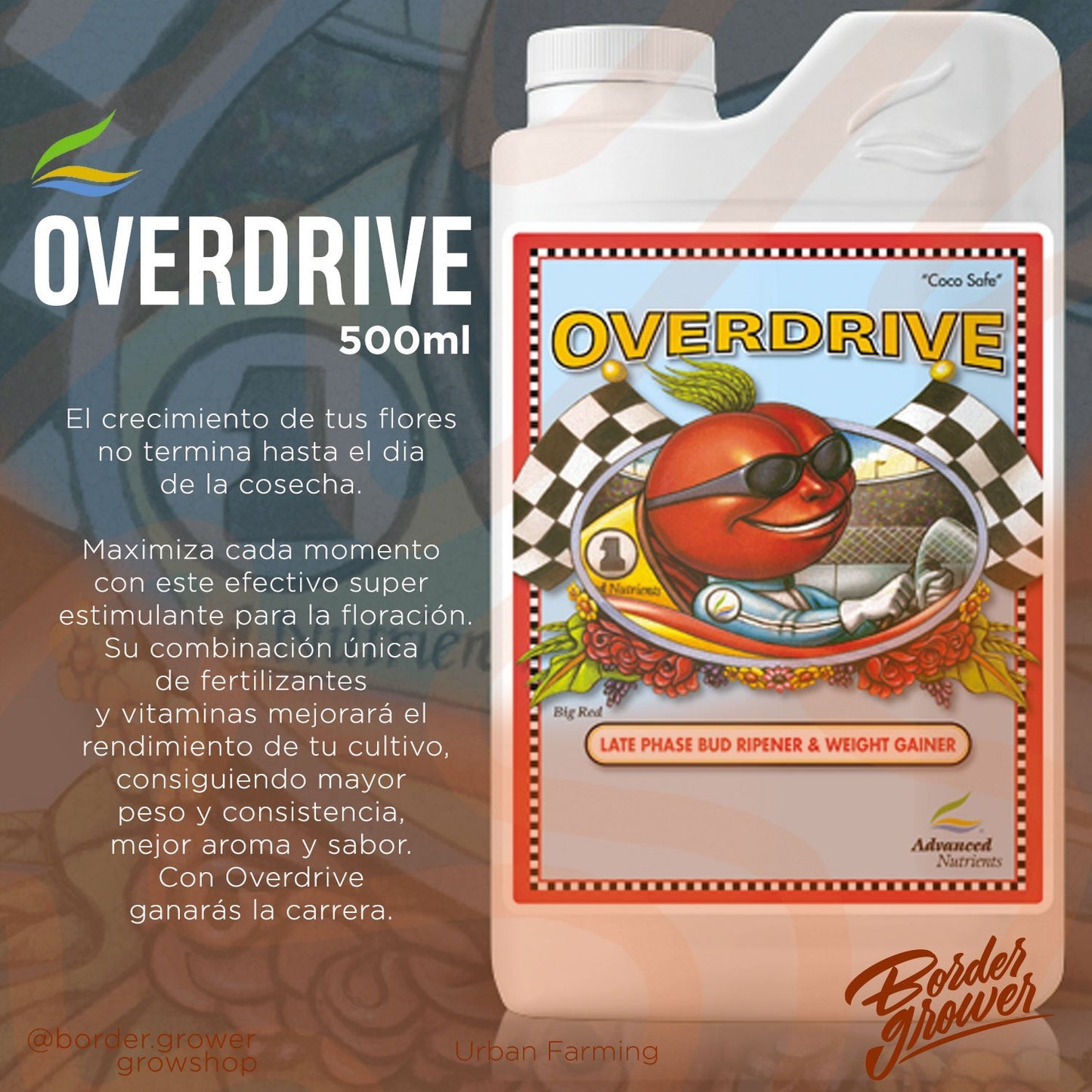 OVERDRIVE Fertilizante Estimulador De Floración Mas Peso y Tamaño En Tus Cosechas