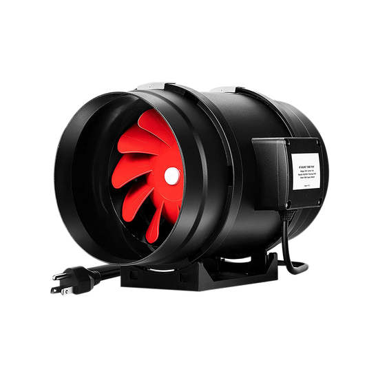 Extractor en Linea de Plástico rígido Negro de 8 pulgadas ultra silencioso