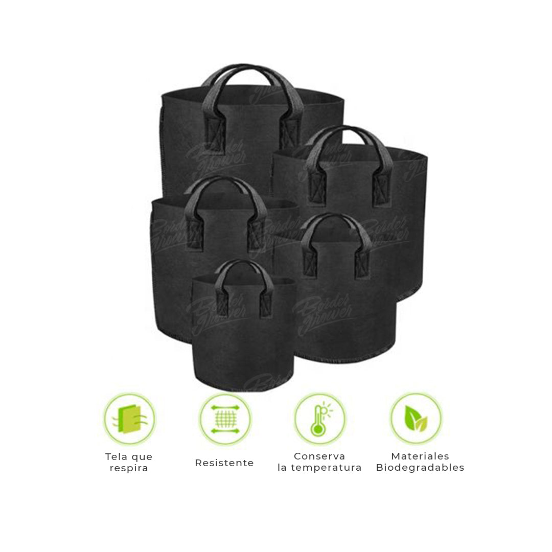 Maceta de tela fabric pot de 7 galones o 28 litros