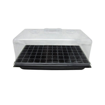 Kit De Propagación Y Clonación | Sinowell - 3 Piezas: Charola Plana, Charola De 72 Celdas y Domo De 18 cm