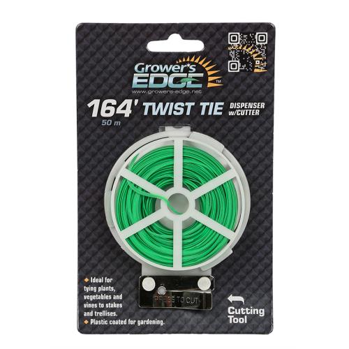 TWIST TIE Cable de acero recubierto de plástico para soporte de planta, 50 metros