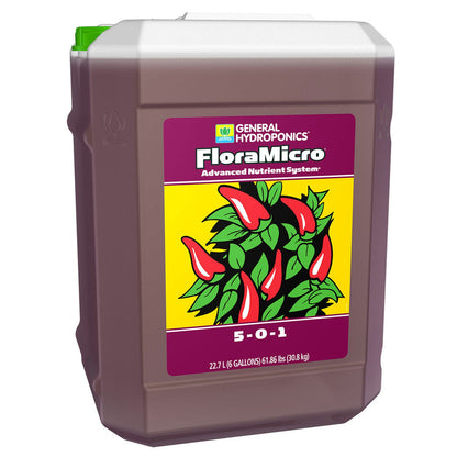 SERIE FLORA MICRO | General Hydroponics - Multi Etapa Mejora Crecimiento Y Desarrollo De Raíz