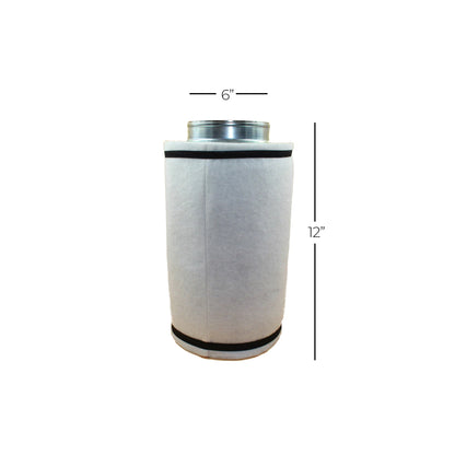 Sistema ultra silencioso de control de clima con filtro de 6" x 12", extractor de plastico, y ducto.