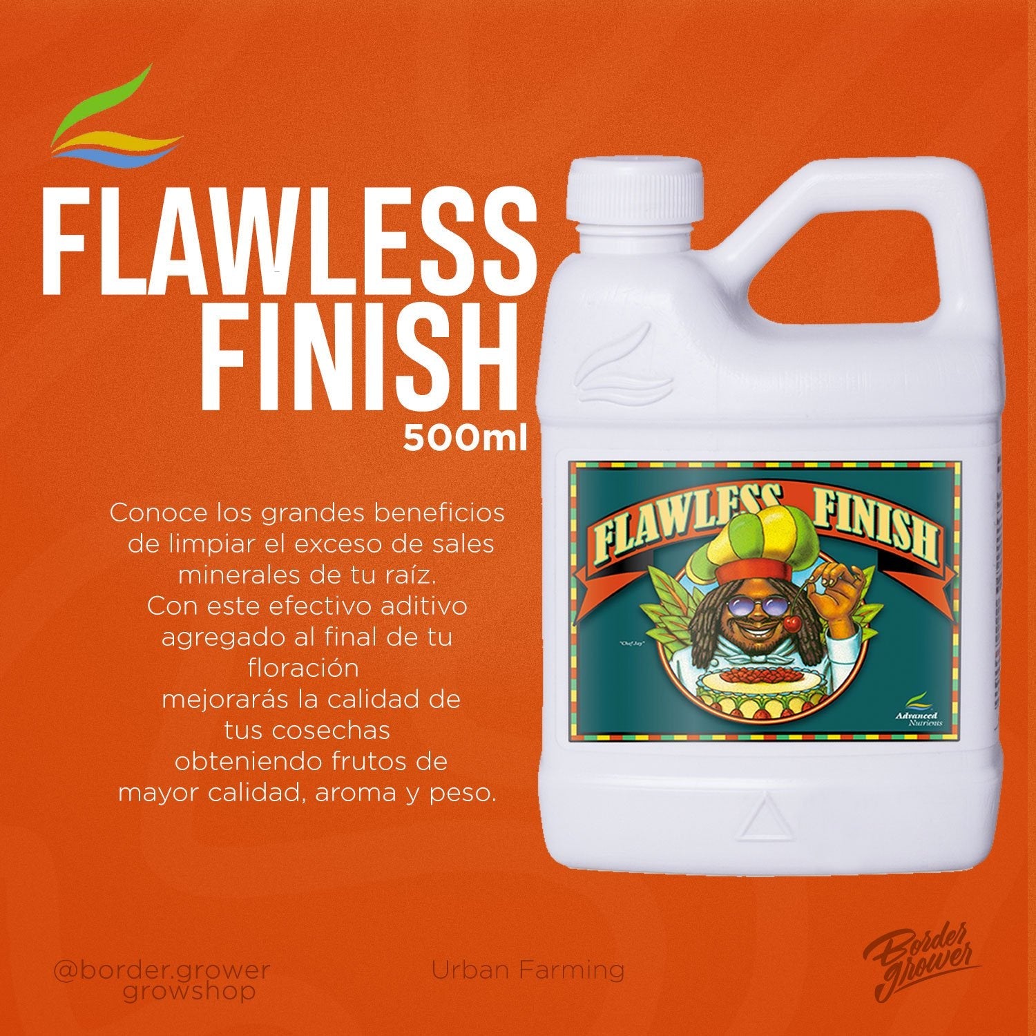 FLAWLESS FINISH Limpiador de Raíz Para Etapa Final de Floración / Flush –  Border Grower