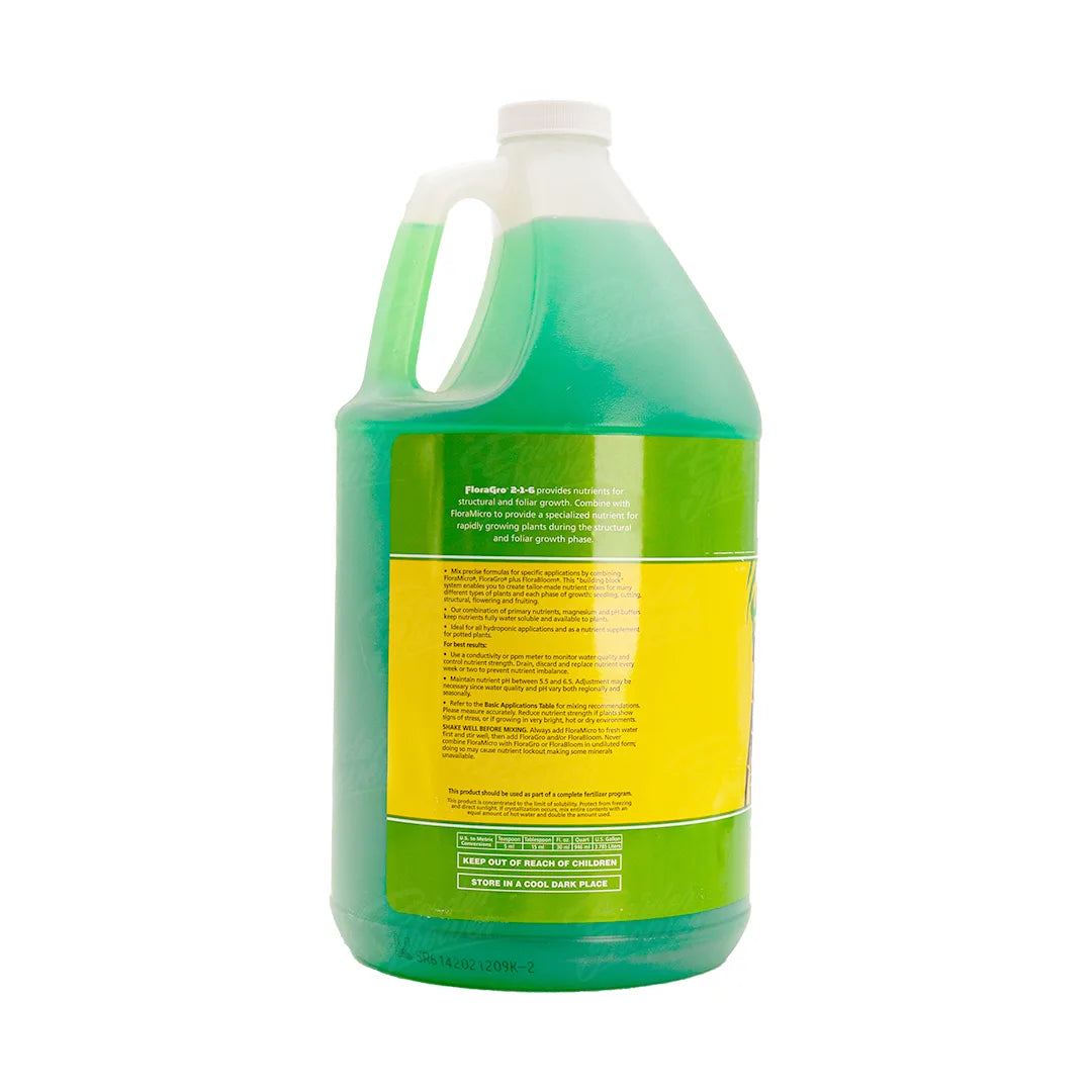 Flora Series FloraGro | General Hydroponics - Fertilizante Base Para Etapa De Vegetación