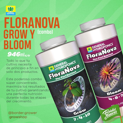 FLORANOVA BLOOM Fertilizante Base Para Floración Altamente Concentrado Para Flores Exuberantes
