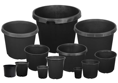 Maceta de Plástico Rígido de 1 Galón (3.78 L) Color Negro
