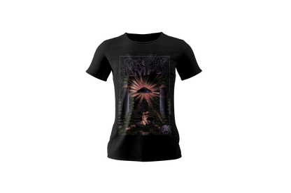 Camiseta oficial de Border Grower grow shop, modelo Grow Temple