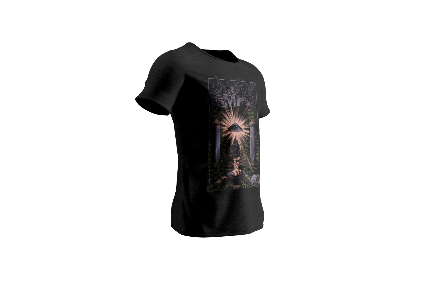 Camiseta oficial de Border Grower grow shop, modelo Grow Temple