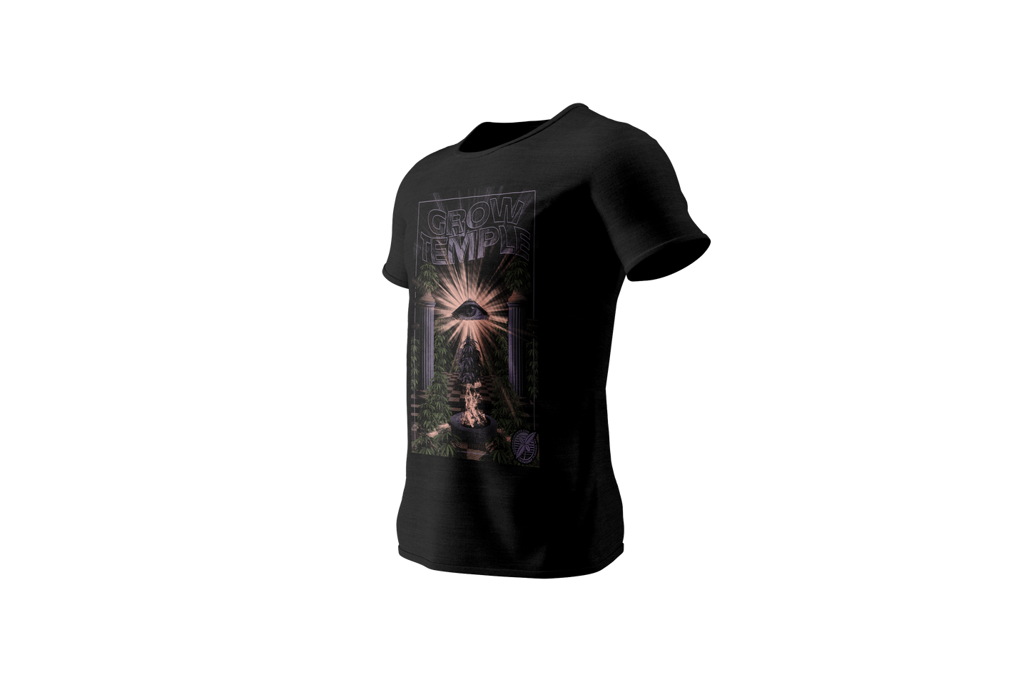 Camiseta oficial de Border Grower grow shop, modelo Grow Temple