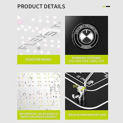 FlexStar 480W Lampara de Cultivo LED de Espectro Completo
