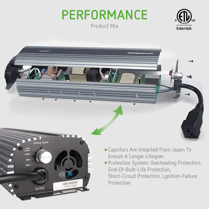 Balastra Electrónica Modulable de 400W con Abanico