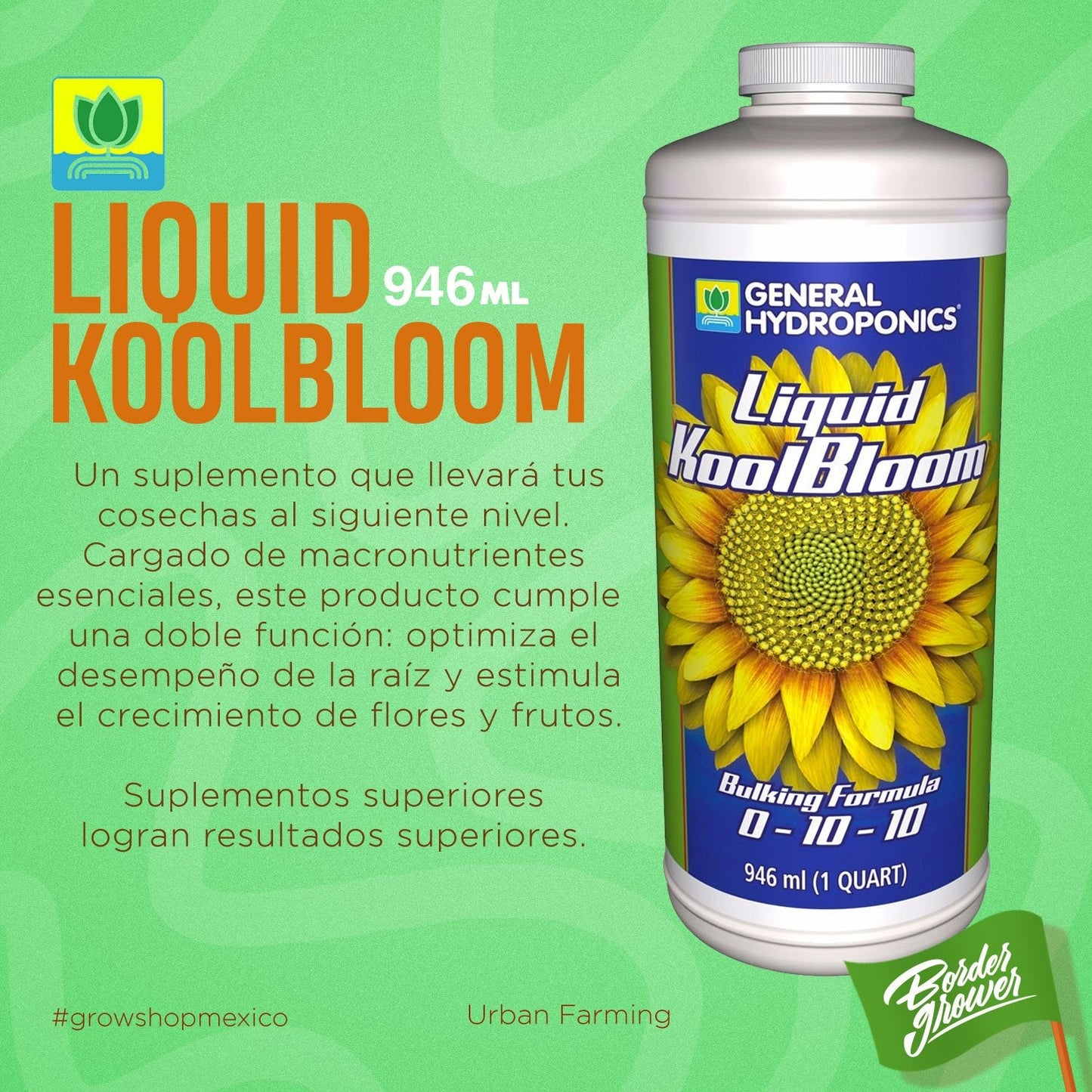 Liquid KoolBloom | General Hydroponics - Engordador de Flores, Mejora El Sabor Y Aroma