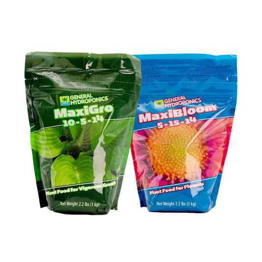 COMBO MAXIGROW y MAXIBLOOM Nutrientes Base Solubles Para Floración Y Vegetación Desarrollo Vigoroso Para Tus Cultivos