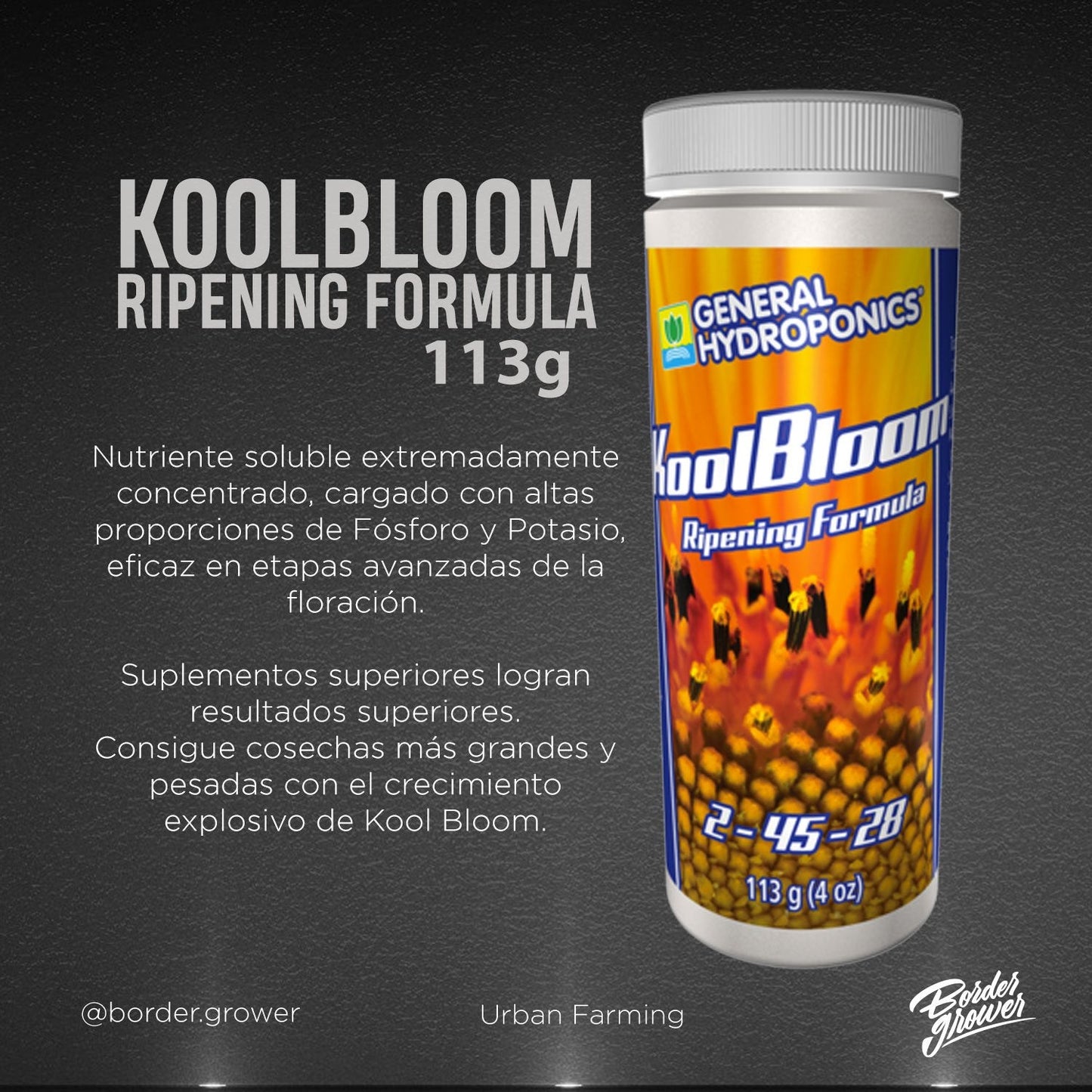 DRY KOOLBLOOM | General Hydroponics - Maximizador De Crecimiento Y Engordador De Flores