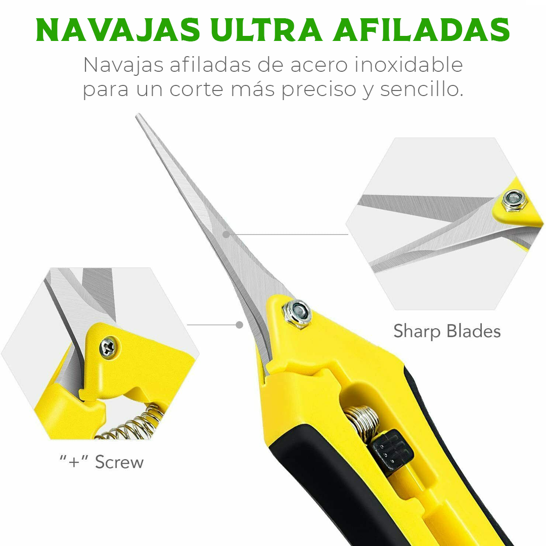 PRECISION PRUNER Tijeras para trimming de acero inoxidable con funda