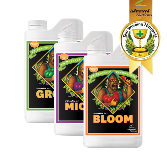 PH PERFECT TRIO: MICRO, GROW, BLOOM Nutrición Base Completa Para Vegetación Y Floración