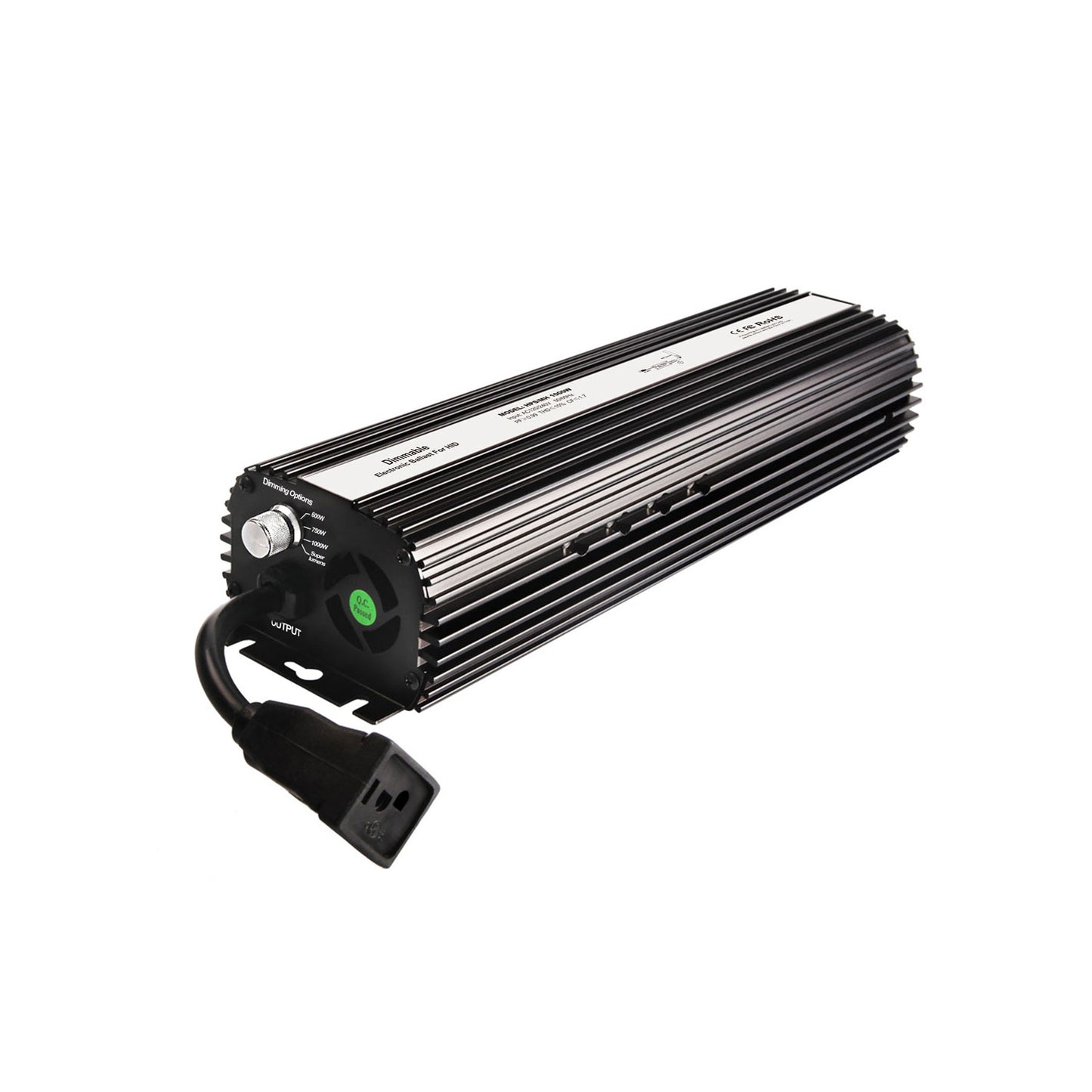 Lampara de cultivo alta presión de sodio  600W con reflector Aircool