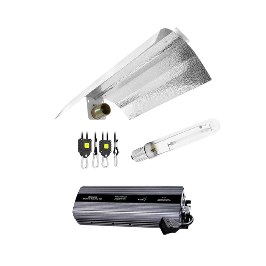 Lámpara de cultivo 600w HPS balastra digital y reflector de ala de gaviota.
