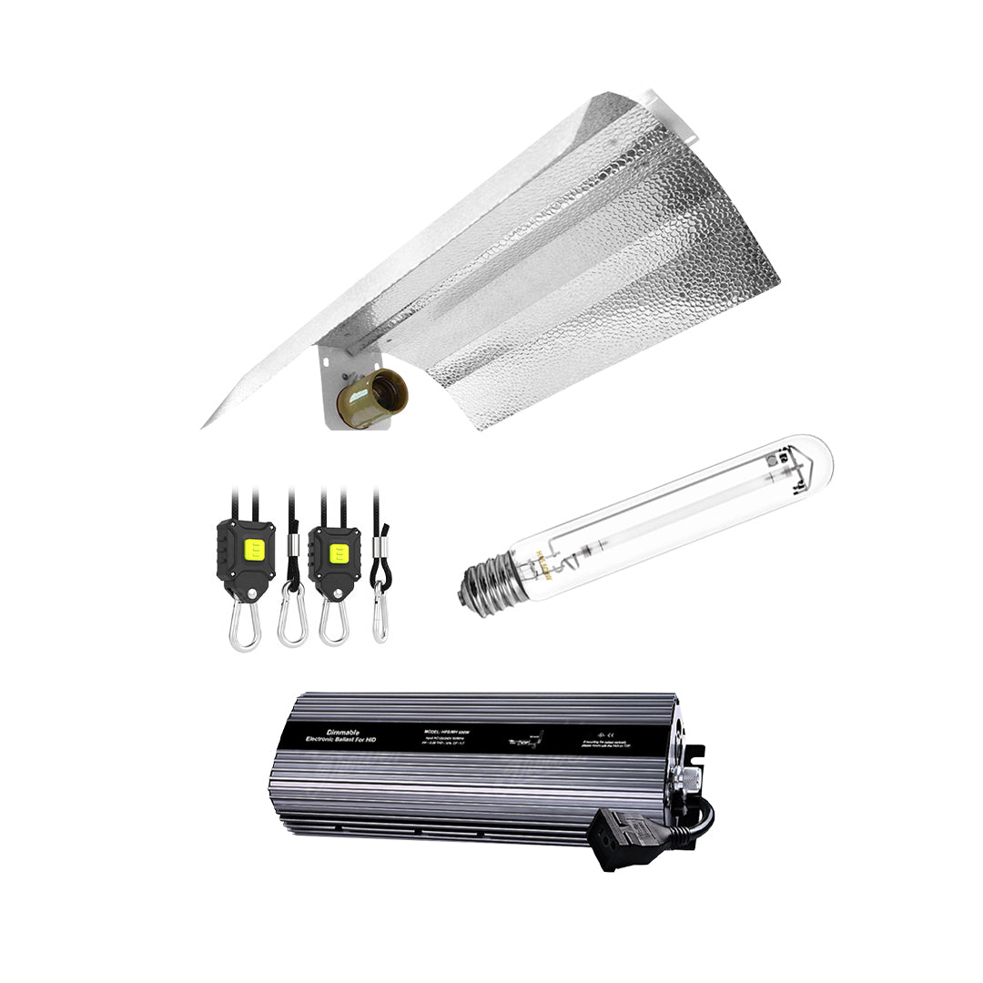 Lámpara de cultivo 400w HPS balastra digital y reflector de ala de gaviota, paquete completo