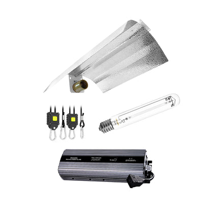 Lámpara de cultivo 400w HPS balastra digital y reflector de ala de gaviota, paquete completo