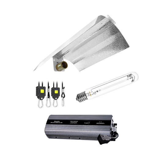 Lámpara de cultivo 400w HPS balastra digital y reflector de ala de gaviota, paquete completo