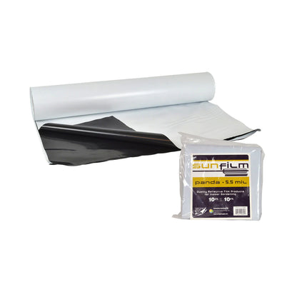 SUNFILM BLACK & WHITE Tela mylar y película de plástico 3M x 3M, 90% reflejante, extra resistente e impermeable para estación de cultivo (Malla Mylar)