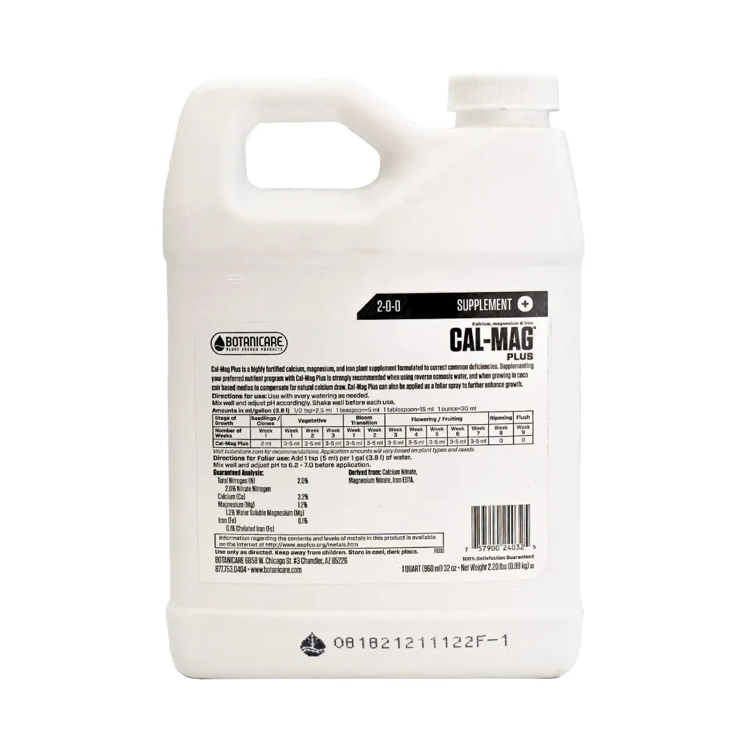 CAL-MAG PLUS | Botanicare - Multi Etapa Crecimiento Saludable, Vigoroso Y Libre De Deficiencias