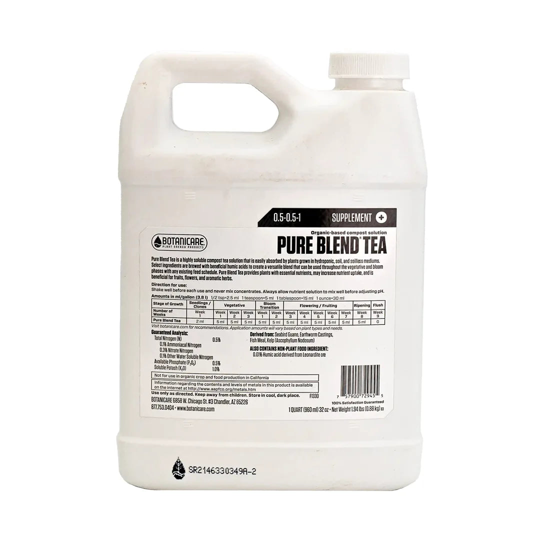 Pure Blend Tea | Botanicare - Aditivo Para Floración Mejora El Aroma, Sabor y Resinas